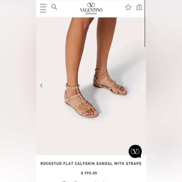 Valentino flat sandals color nude size 40 - Picture 8 of 8